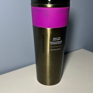 Starbucks 2022 Bronze Cold Brew Tumbler 16 oz